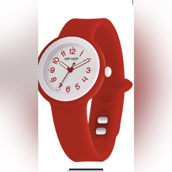 Wristwatch HIP HOP HERO.DOT HWU1102 Regular 34mm Silicone Red White - Picture 3 of 3